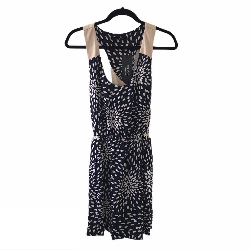 NWT Ark & Co Twisted Racerback dress with pockets